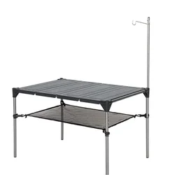 BLACKDEER Outdoor Camping Desk Aluminum Alloy Folding Table Portable Picnic Fishing Beer Table Lightweight Rain-Proof Detachable