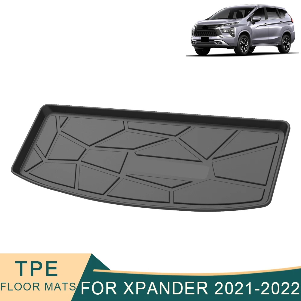 

For Mitsubishi XPANDER 2021-2023 Cargo Liner All-Weather TPE Non-slip Trunk Mats Waterproof Boot Tray Trunk Carpet