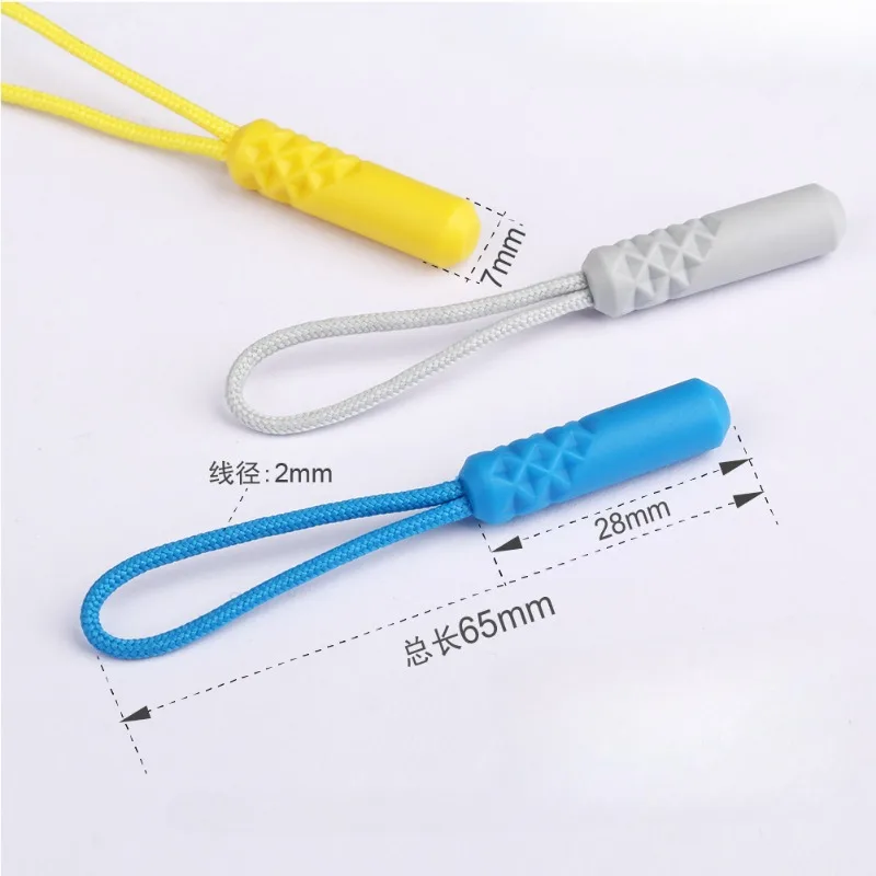 10개입 PVC 지퍼 풀러 헤드 등산용 풀 테일 로프 백팩 의류 DIY 가방 지퍼 풀러