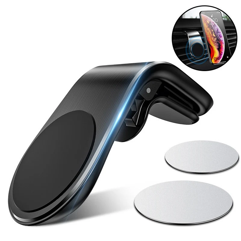 ผู้ถือโทรศัพท์แม่เหล็กรถ Air Vent คลิป Mount 360 หมุนโทรศัพท์มือถือ GPS โทรศัพท์มือถือขาตั้งโทรศัพท์มือถือสําหรับ IPhone Samsung Huawei 1
