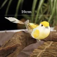 6PCS 10CM Simulation Birds Artificial Sparrow Statue Desktop Miniatures Foam Ornament For Household DIY Decoraction Children Toy 2