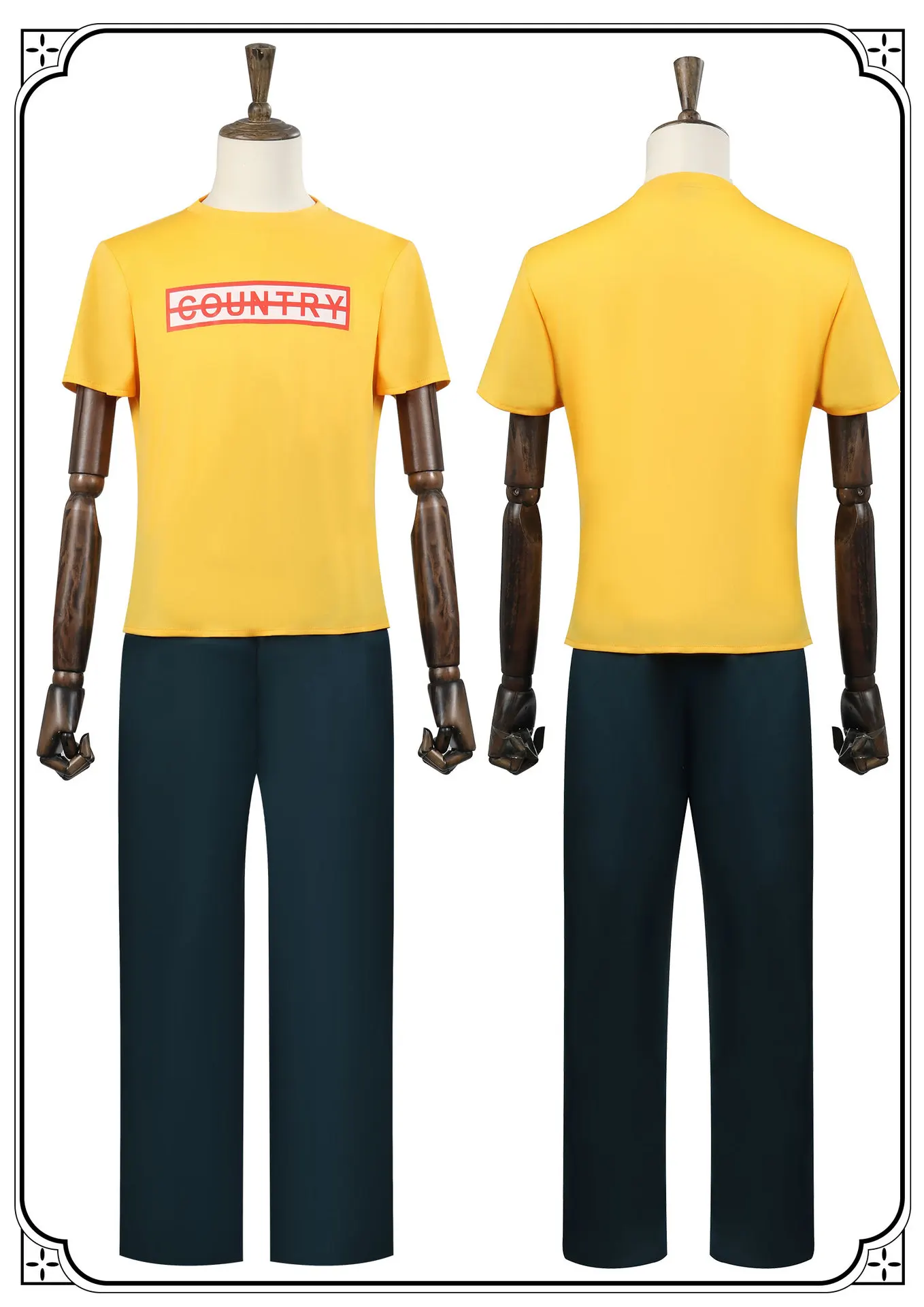 Anime Taro Sakamoto Cosplay Kostüm Wig Gelb T-shirt Hose Schürze Brille Frauen Männer Halloween Karneval Rolle Spiel Requisite 24