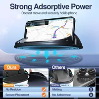 Silicone Car Phone Holder,  Mount Silicone Car Pad Mat for Various Dashboards, Slip Free Desk Phone Stand Compatible with iPhone - Image 3
