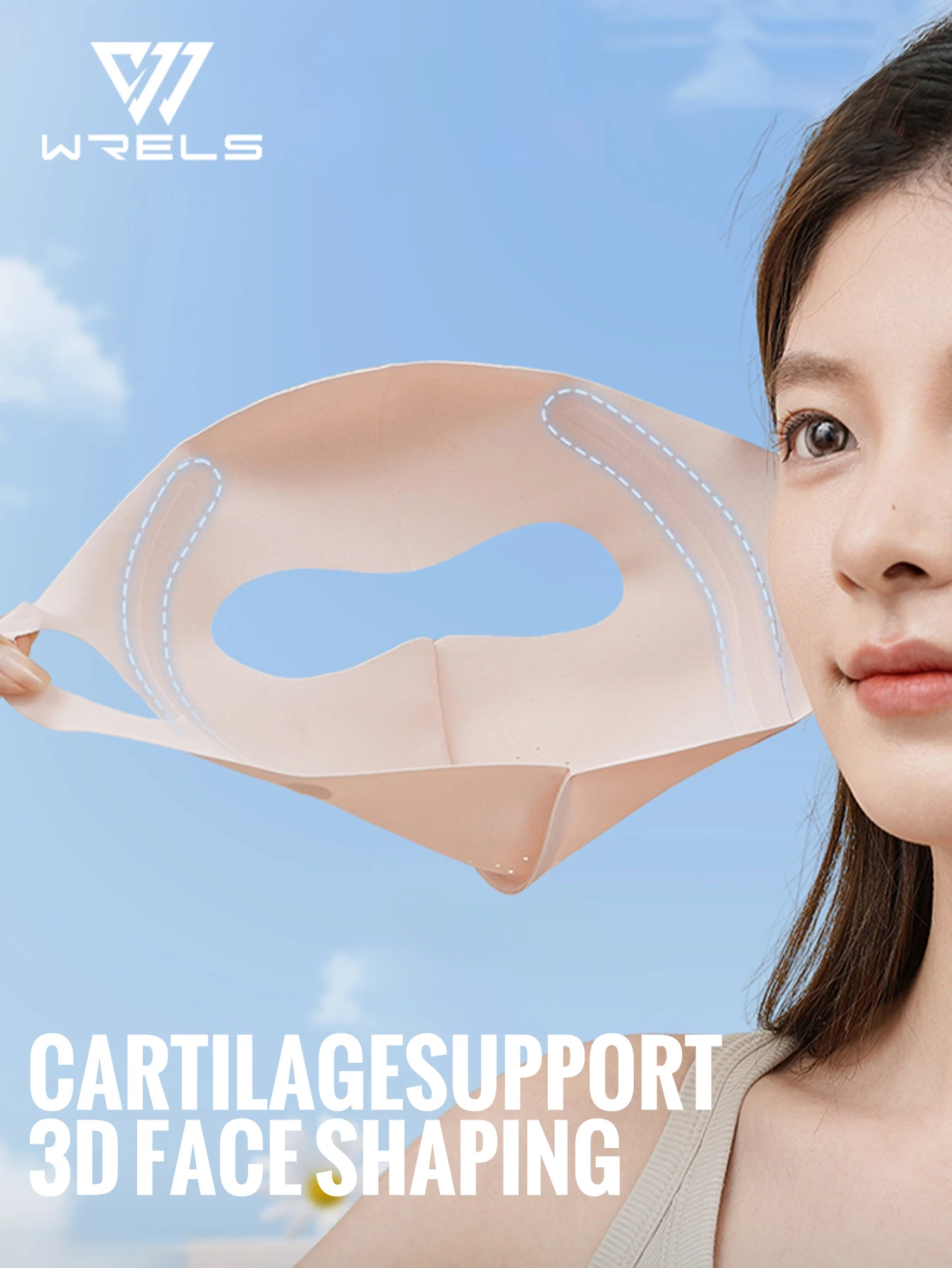 WRELS UV-Schutzmaske, Eisseide, Sonnenschutzmaske, atmungsaktiv, leicht, Radfahren, Gesichtsmaske, Anti-UV 400, Gesichtsmaske für Männer und Frauen – Detail 9