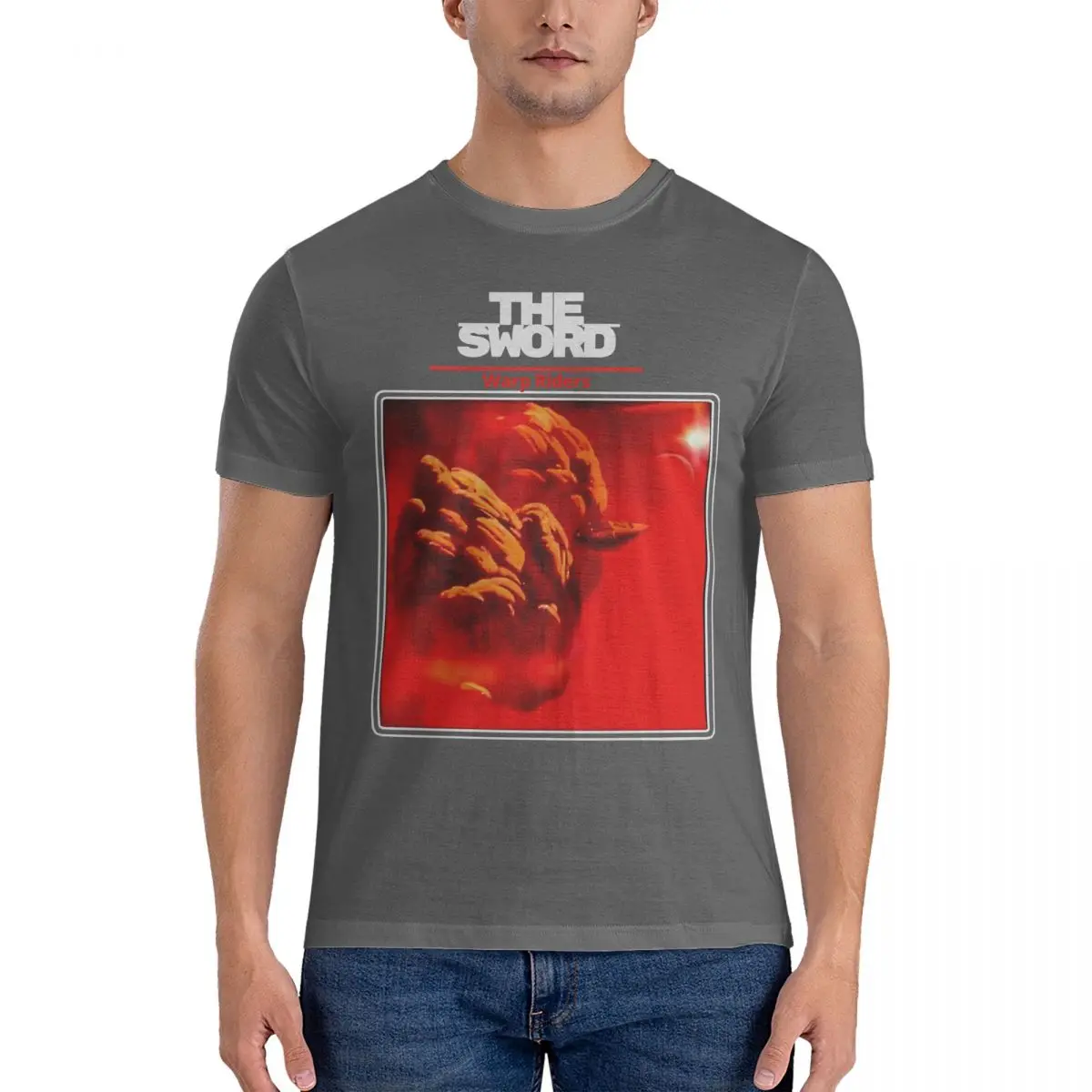 thumbnail image 1 of Camiseta para hombre WARP RIDERS, divertida camiseta de algodón puro, camiseta de manga corta de The Sword Band, camiseta de cuello redondo, idea de regalo, 1 of 7