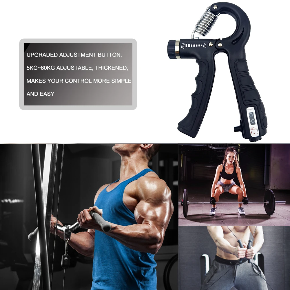5-60kg Adjustable Hand Grip Strengthener hand strengthener hand grip trainers hand grip exerciser hand exerciser Hand Grip Trainer With Counter Wrist Forearm And Exerciser For Muscle Building