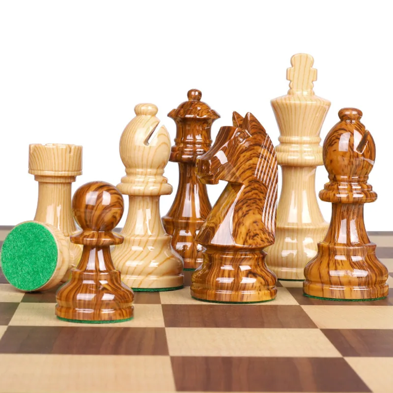 King size 7.5cm Luxury Standard Heavy Chess pieces Set Foldable