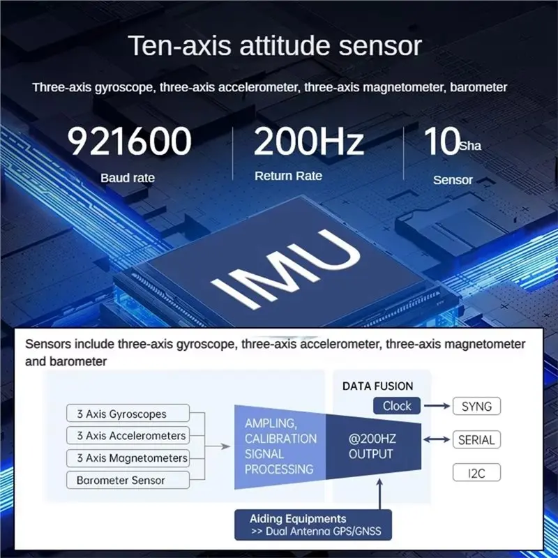 로봇 자동차 RC 10축 IMU 관성 항법 모듈 M USB 자력계 AHRS 자이로스코프 자세 센서 ROS