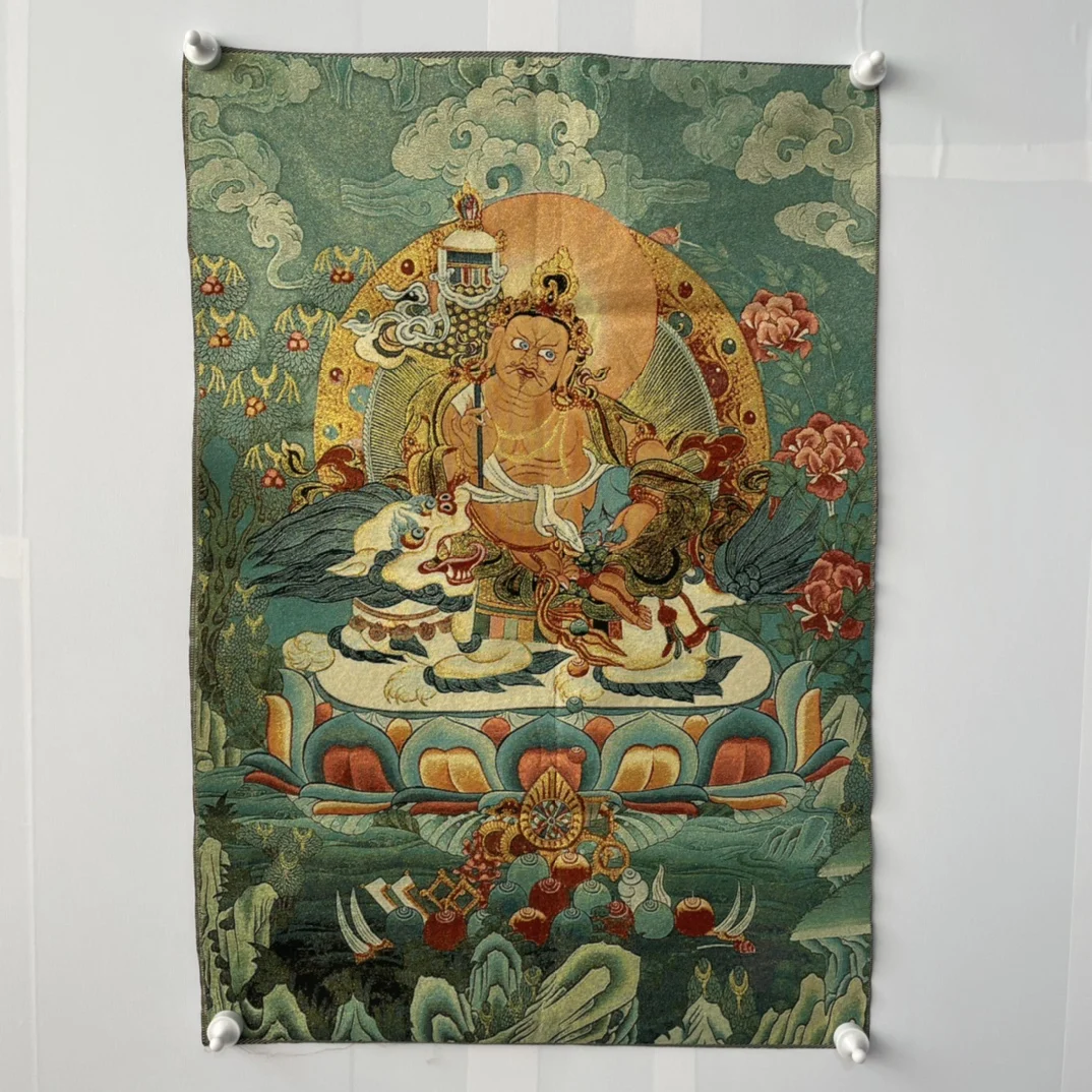 

Thangka Embroidered god of wealth, size: 60x90cm