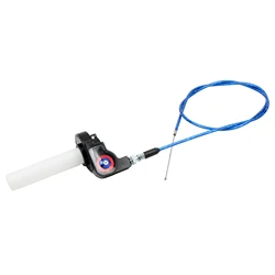 Motorcycle Quick Twist Gas Throttle Handle Grips with Cable - Enhanced Motocross ATV Accessories (Blue)