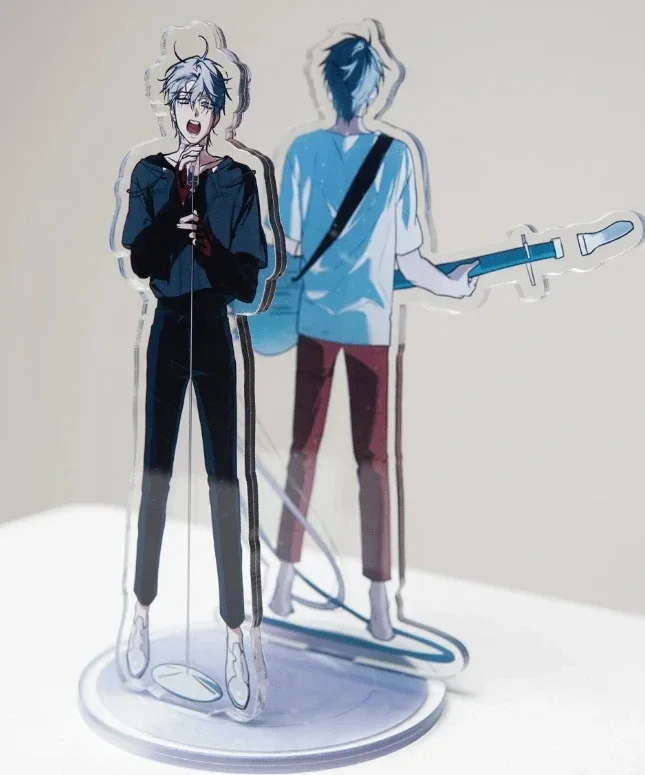 Figurki z akrylowymi podstawkami do Ornament postać z akcją Model postaci z Anime akcesoria Luka Hyuna ozdoby na biurko