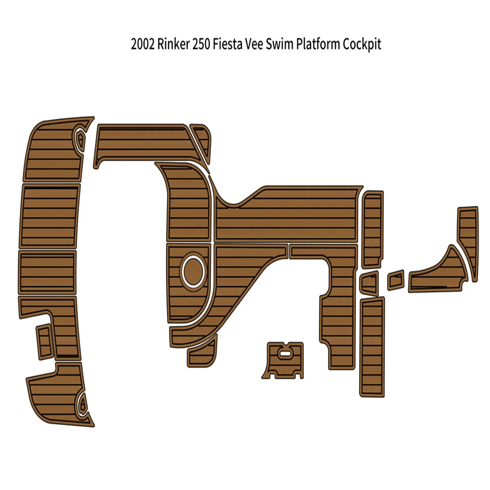 

2002 Rinker 250 Fiesta Vee Плавающая Платформа кабина лодка EVA Тиковый напольный коврик