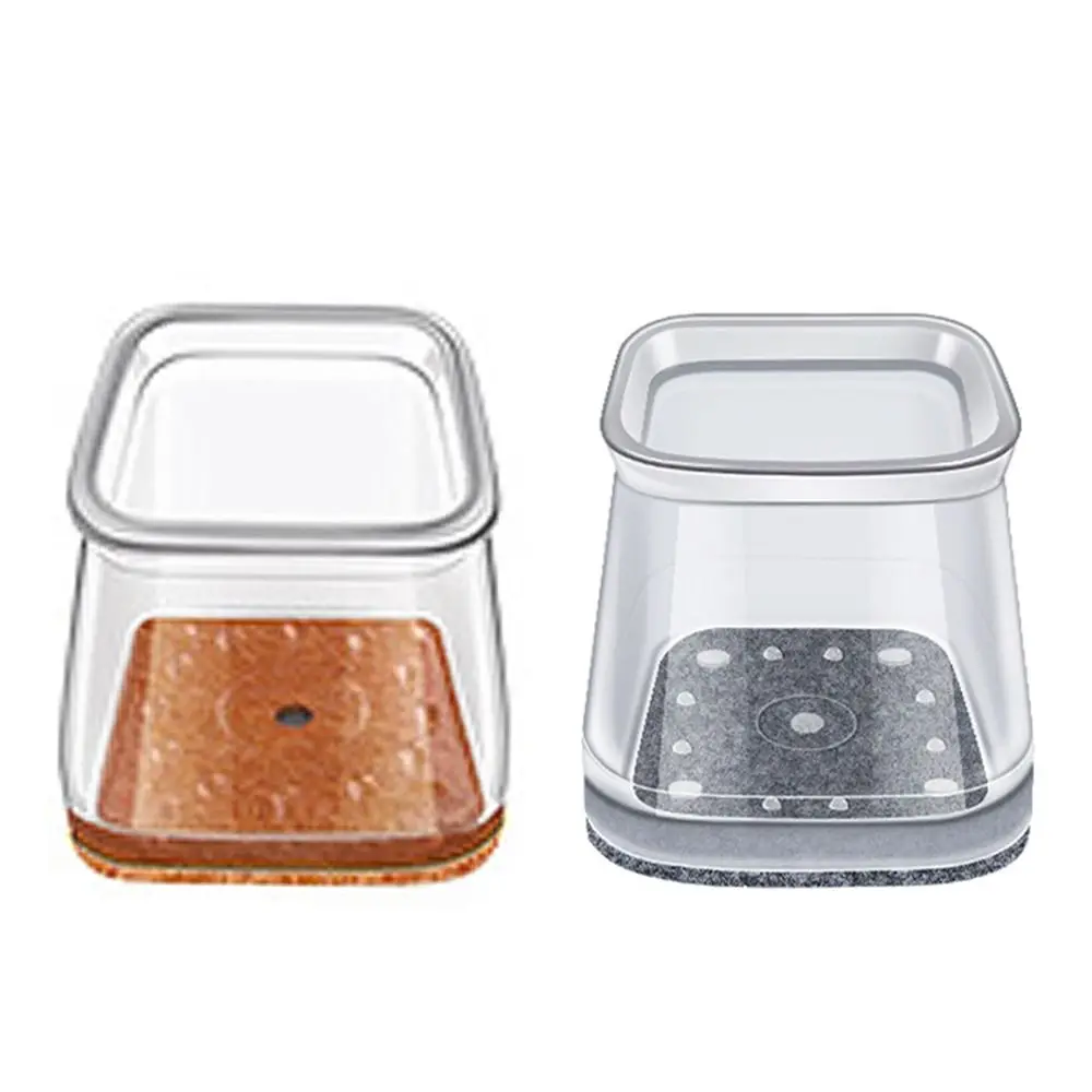 Silicone Square Furniture Leg Felt Covers Non Slip Floor Protectors