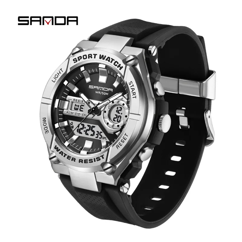 

Kids 2023 New Men's Watches 50M Waterproof Quartz Wristwatch Sport Military LED Digital Watch for Male Relogios Masculino 3123