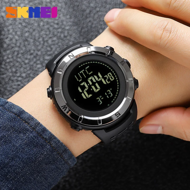 SKMEI Military Sport Digital Men's Watches Multifunction Stopwatch Date Compass LED Waterproof Wristwatch Alarm Male Clock Gift