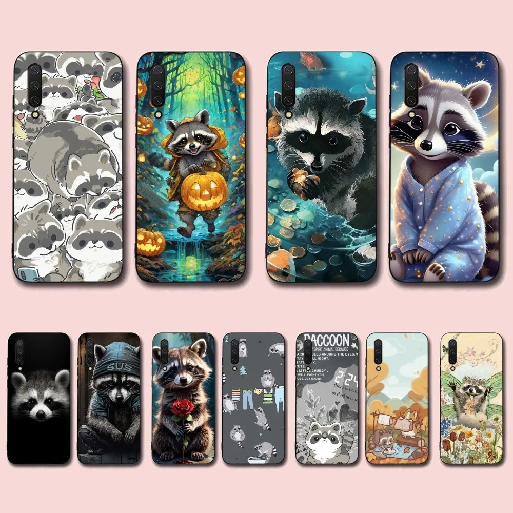 

Cute Animal Raccoon Phone Case For Xiaomi Mi 5X 8 9 10 11 12 lite pro 10T PocoX3pro PocoM3 Note 10 pro lite