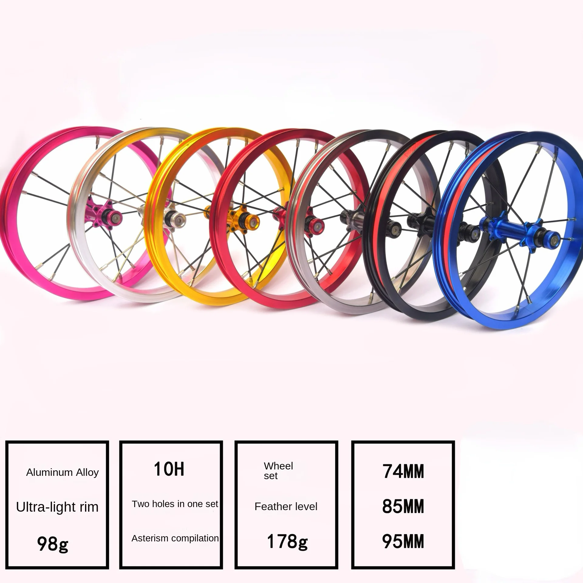 12Inch 2pcspcs Lightweight Aluminum Alloy Wheel Hub SelfWheel Hubs