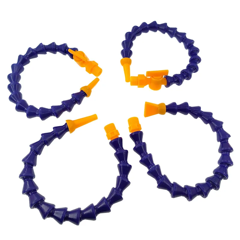 2 Flexible Kühlmittelrohre Mit G1/2-Gewinde – 600 Mm Lang, Mit Schalter & Runder Düse, Für CNC, Fräsen & Drehmaschinen