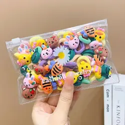Pack of Cute Cartoon Rubber Elastic Hair Bands - Sweet Hair Ties - 10pcs (10)