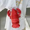 Cute Fashion Lobster Style Crossbody Mini Bag  Pu Leather Girl's Chain Purses and Handbags Women Shoulder Bag Clutch Bag 2021 5