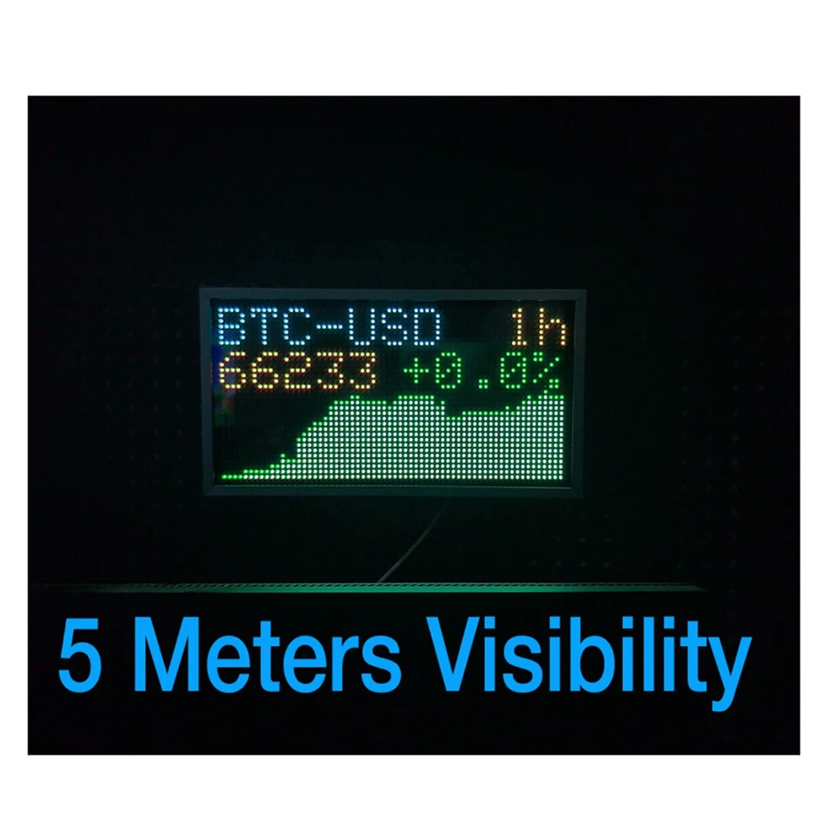 8inch Wall Weather Clock and Stock Bitcoin Price Ticker Display Big Pixel Screen Bitcoin Stock Ticker Display-Sunrise