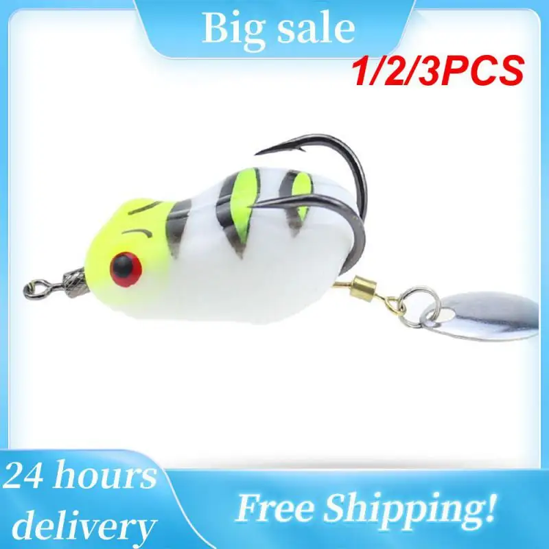 

1/2/3PCS Luya Bait Mini Blood Slot Hook High Quality Thunderfrog Hollow Thunderfrog Fishing Accessories Bionic Bait 5 Colors