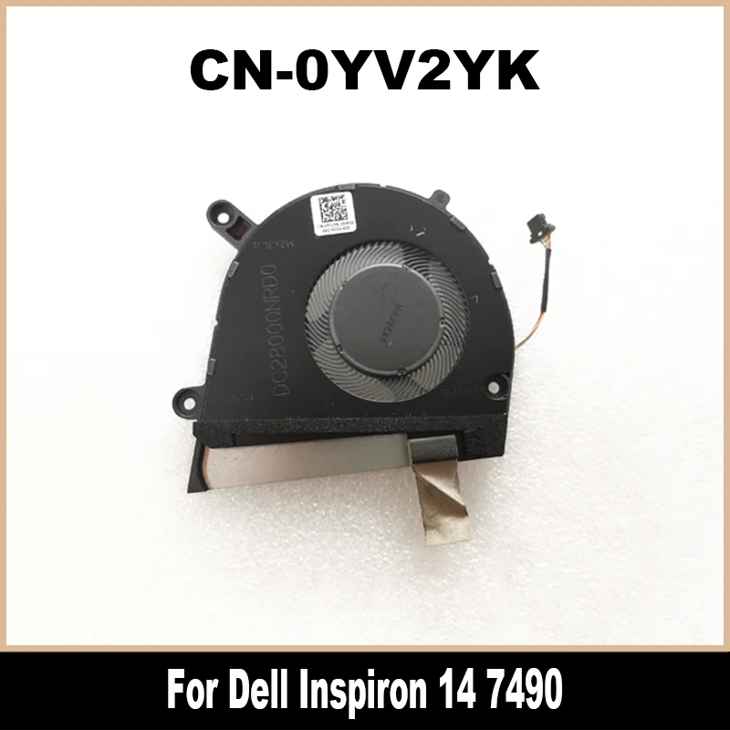

0YV2YK новый оригинальный для DELL Inspiron 14 7490 охлаждающий вентилятор Кулер Радиатор YV2YK 100% протестирован