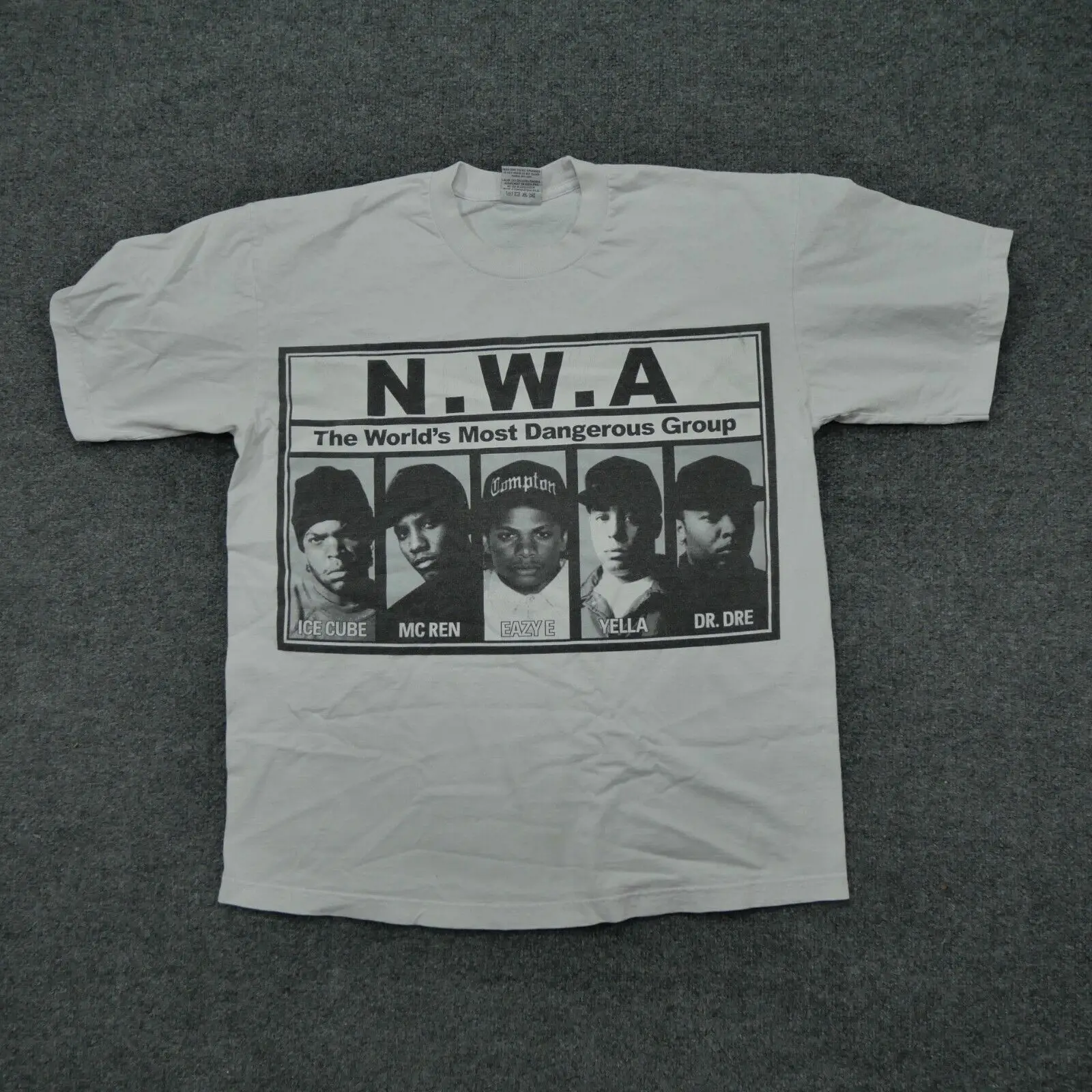 Maglietta Vintage Nwa Mens Xl White Hip Hop Rap Eazy E Ice Cube Dr Dre 90S