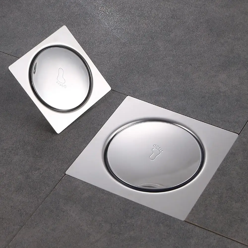 Removable Square Shower Drain Press Type Rust-proof Floor Hair Catcher Anti-odor Rubber Gasket Bathroom Drain Plug Toilets drain filter floor drain filter hair catcher stopper