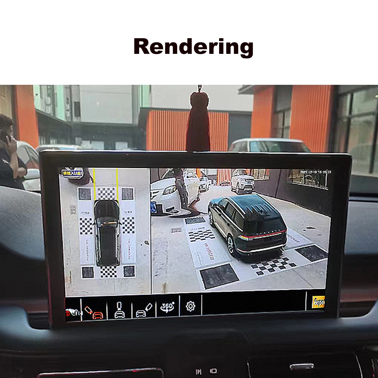 Rear Camera 360 Vehicle Camera Panoramic Surround View 1080P AHD Right+Left+Front+Rear View Camera System Android Auto Radio Night Vision