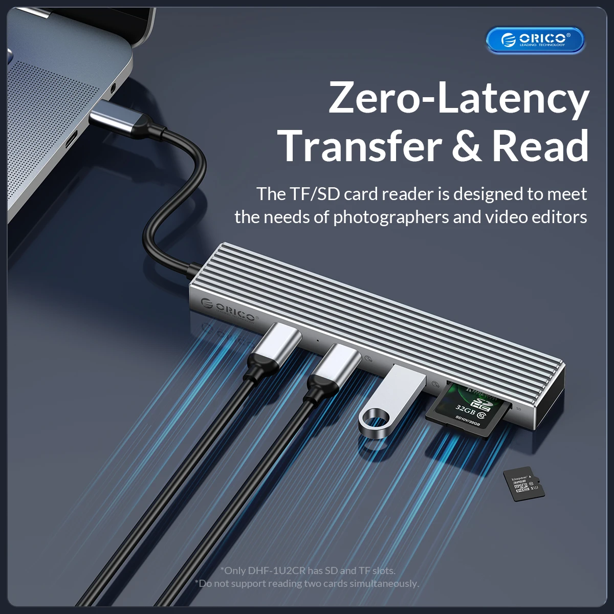 Orico-usb c Hub para pc Portas 10gbps Usb 3.2 4k 60hz Compatível com Hdmi Pd100 sd tf Splitter Adaptador Otg Acessórios para Computador - Imagem 2
