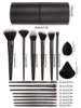 Black Makeup Brush Set Professional Super soft detail brush Blush Brush Foundation Concealer Eyeshadow Brush Women Beauty Tool 6
