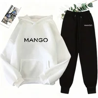 2025 New Trend Women's Sweatshirt&sweatpants 2pcs Set Urban Casual Fashion Hooded Tracksuit Autumn Winter Hoodie Jogging Outfits - Image 2