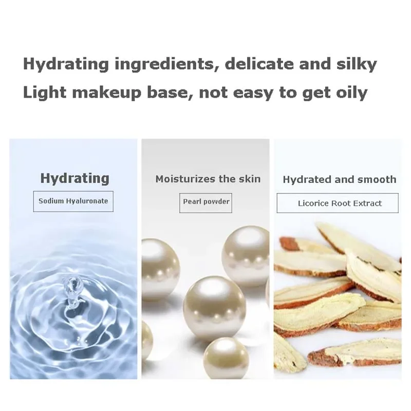 Three Colors Liquid Concealer Mixed Isolation Lotion Makeup Invisible Pore Moisturizing Bright Skin Face Primer Base Foundation