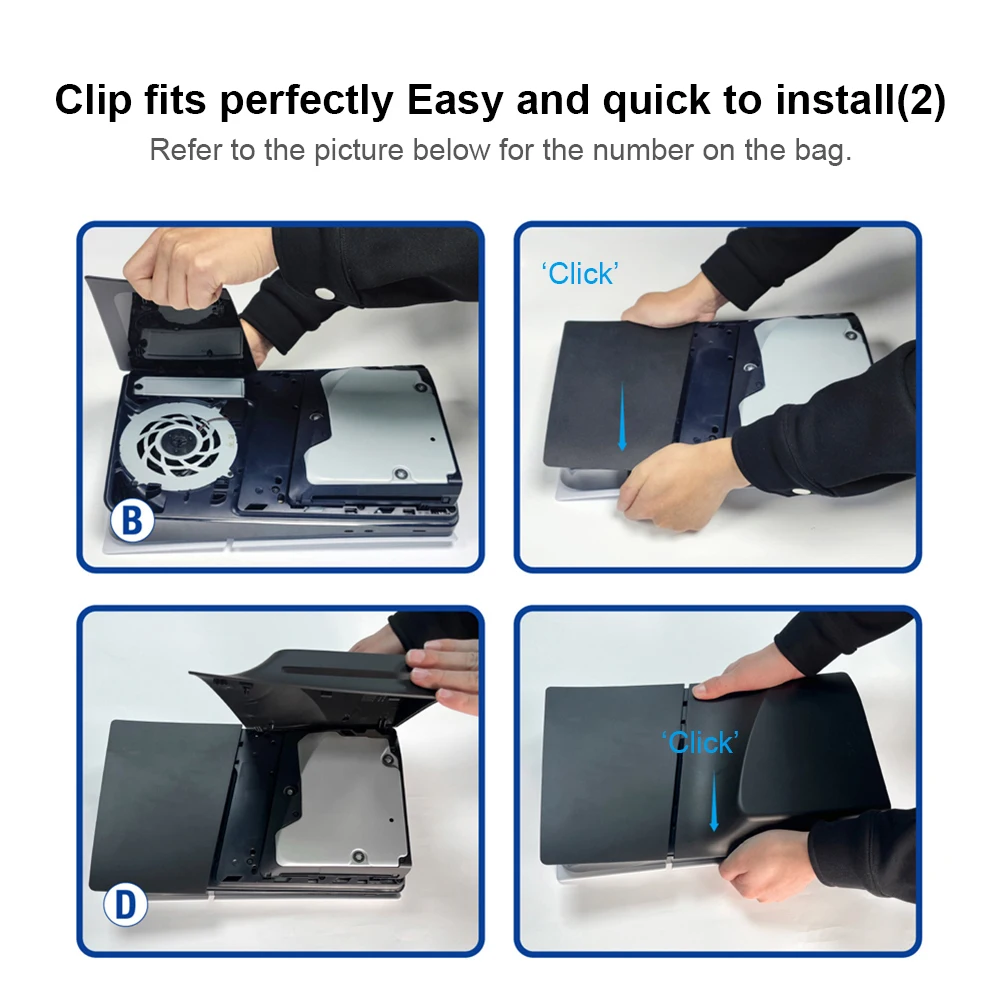 ABS Hard Case Replacement Faceplate Dustproof Side Plate Shell Shockproof Faceplate Case Cover for PS5 Slim Disc Edition Console