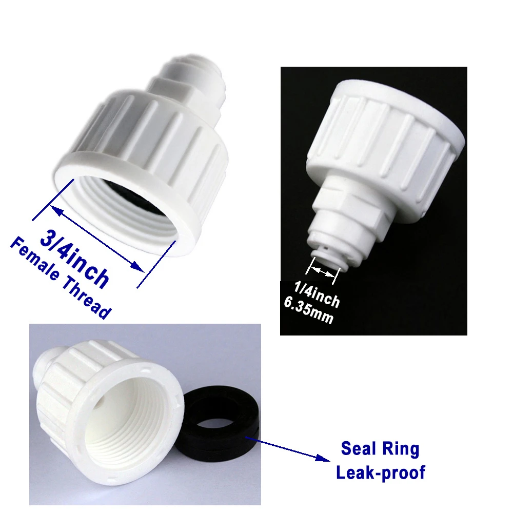 Garden Hose Adapter Convert 3/4 INCH Female Thread to 1/4 INCH Tubing