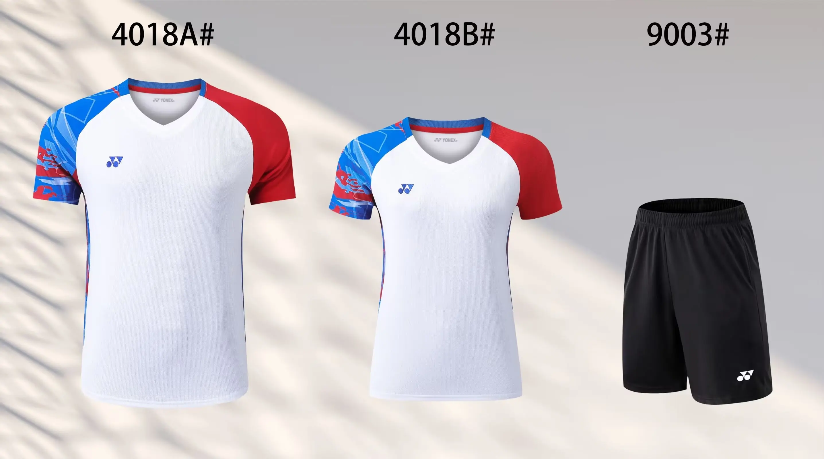 YONXE Summer Competition Dress Men's and Women's Training Set Quick Drying Breathable Printed Short Sleeved T-shirt short sleeve t shirt badminton uniforms