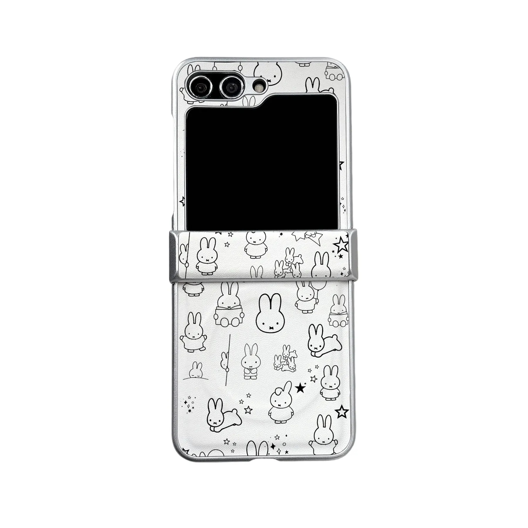 Adorable Miffy Magnetic Foldable Shockproof Phone Case with Magsafe Compatibility