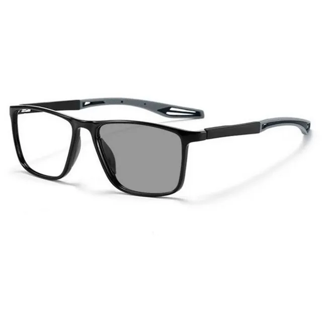 Elbru Photochromic Anti Blue Light Myopia Glasses Women Men Sport TR90