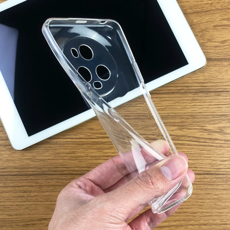 Honor Magic5 Magic 5 Pro 5G 초박형 소프트 TPU 실리콘 젤, 투명 카메라 보호 케이스 뒷면 커버
