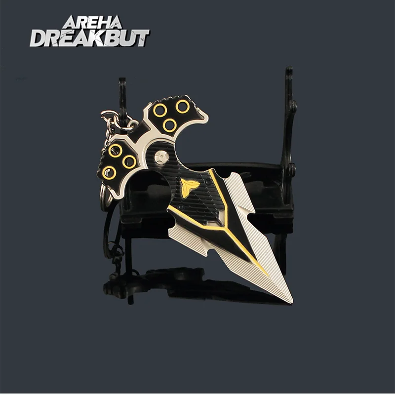 9cm Arena Breakout Knife Mini Chill Fang Hand Thorn Metal Keychain