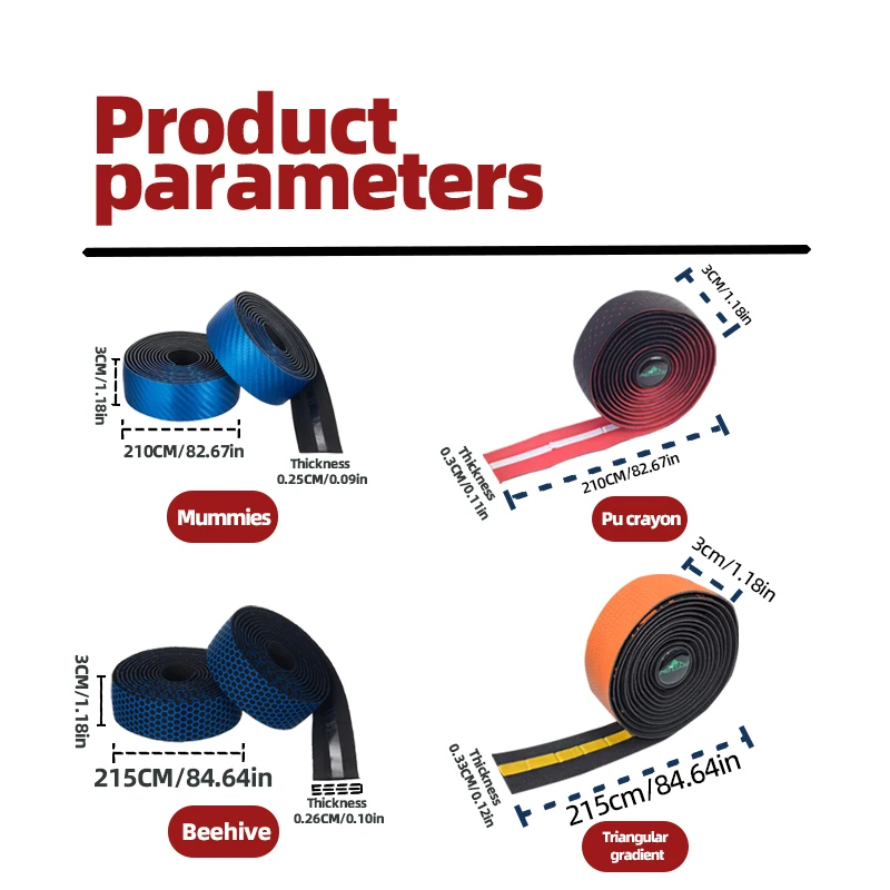 Bicycle Accessories MOTSUV Bicycle Handlebar Strap MTB Road Bike Handle Tape Non-Slip PU+PVE Belt Tape Handbar Protection Cover