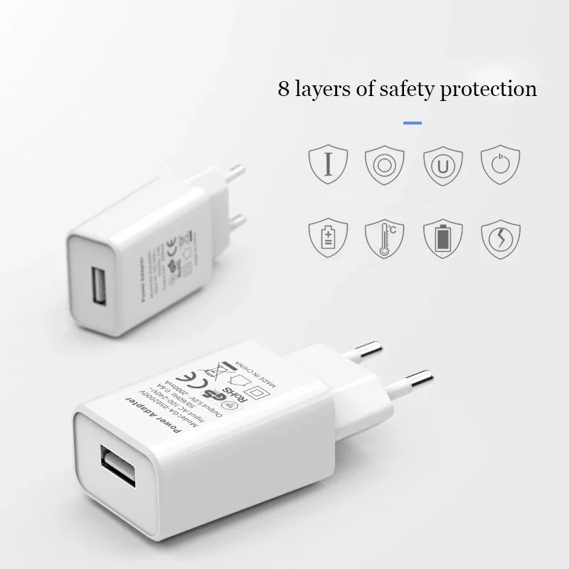 5V 2A EU Plug Adapter USB Wall Charger for Samsung iphone Xiaomi