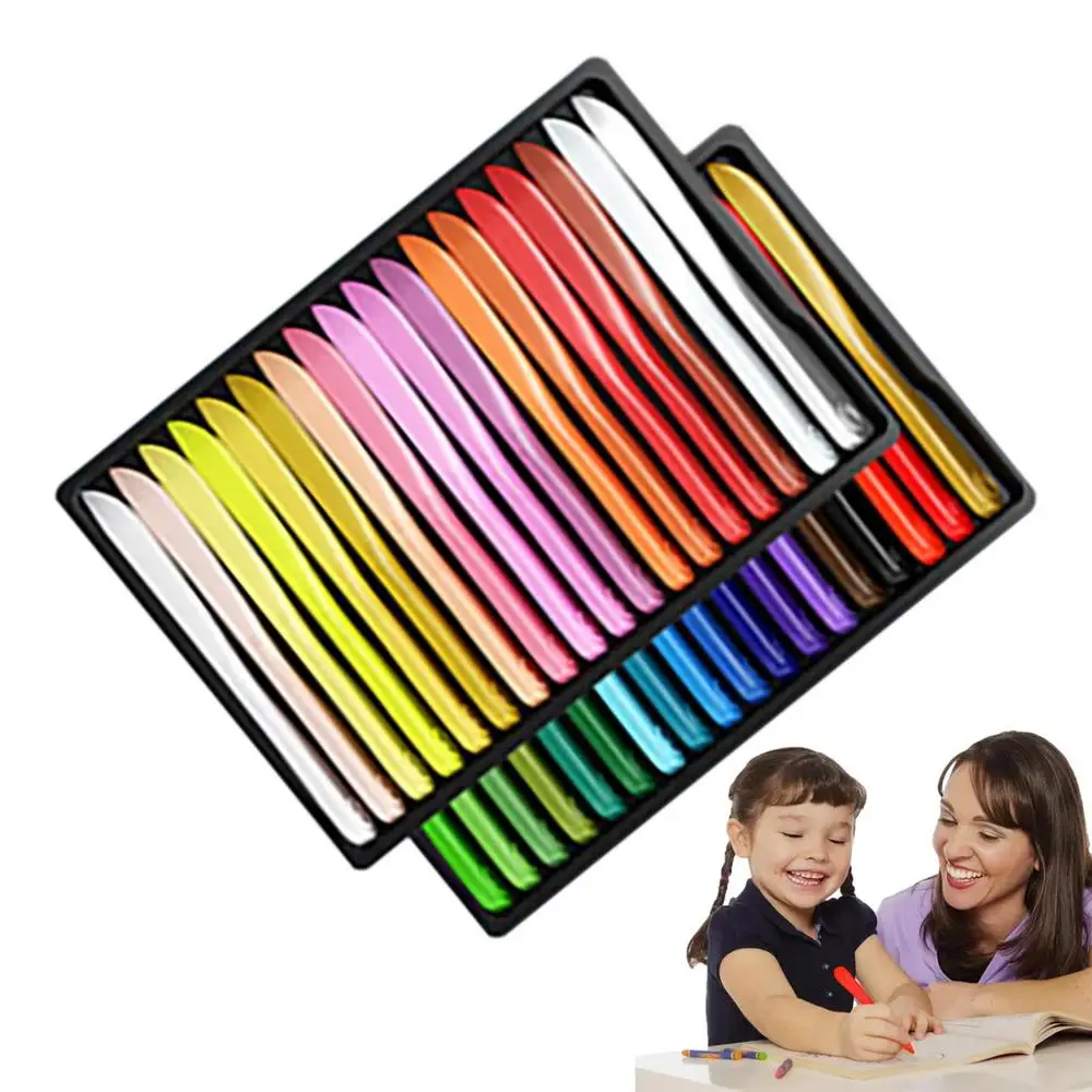 Pack Of 18 Art Supply Childs Plastic Crayons With Box - 1 Piece