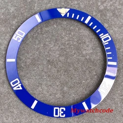 Premium Ceramic Watch Bezel Insert - 38mm X 30.6mm Replacement (Blue Bezel)