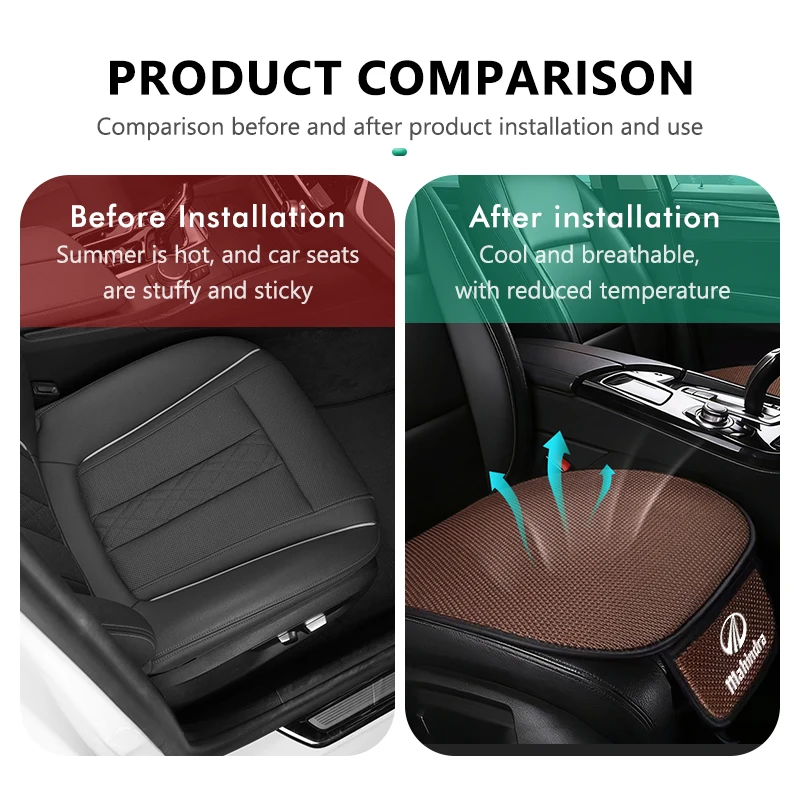 여름용 아이스 실크 자동차 쿠션 통기성 메쉬 앞좌석 뒷좌석 패드 마힌드라 kuv100 xuv700 xuv300 tuv300 픽업 4x4용
