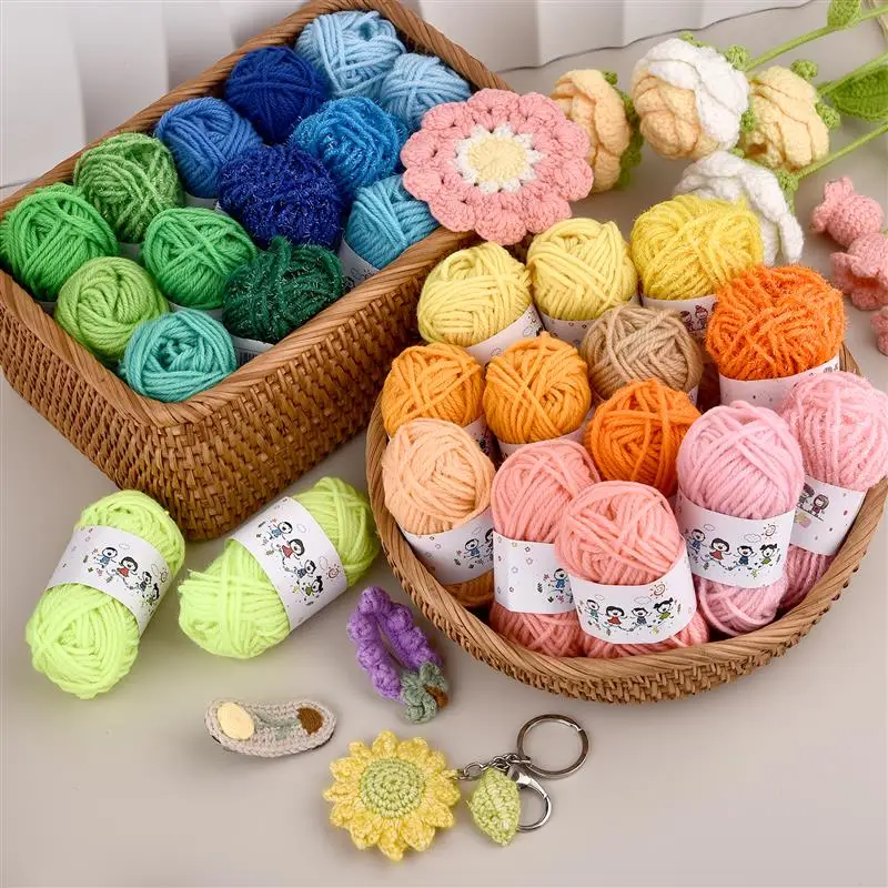 12 pcs/Set Soft Yarn Hand-Knitting Thread Soft Warm DIY Cotton Wool Threads For Handmade Knitting Crochet Yarn, knitting yarn,knitting wool yarn,crochet yarn,cotton yarn,cotton knitting yarn,wool yarn,cotton wool yarn