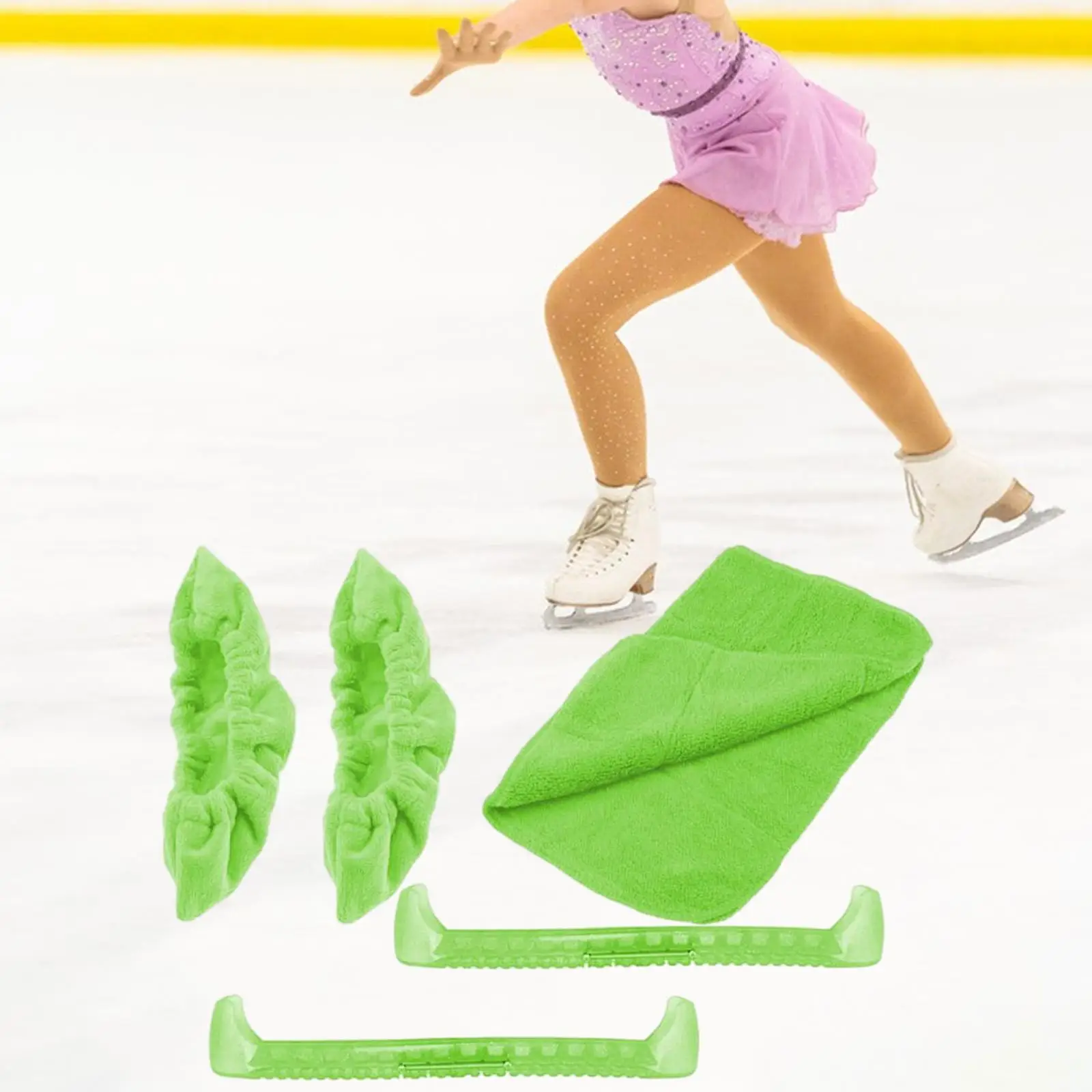 Ice Skate Blade Covers with Towel Protect Sleeves Ice Skating Covers for Sports Roller Skates Hockey Skates Outdoor Ice Skates