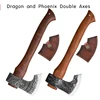Outdoor high hardness logging, obstacle removal, chopping wood, garden firefighting, emergency woodworking axe 4