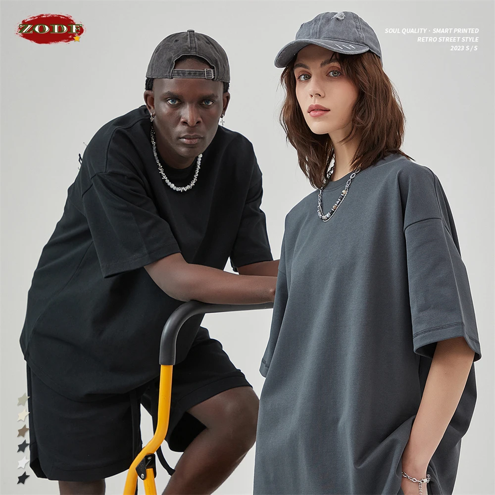 [PERSTEP]★24FW★韓国人気★TIME CHAMBRAY LOOSE FIT SHIRT ZODF New 2025 Heavy Weight Summer Solid T Shirts For Men